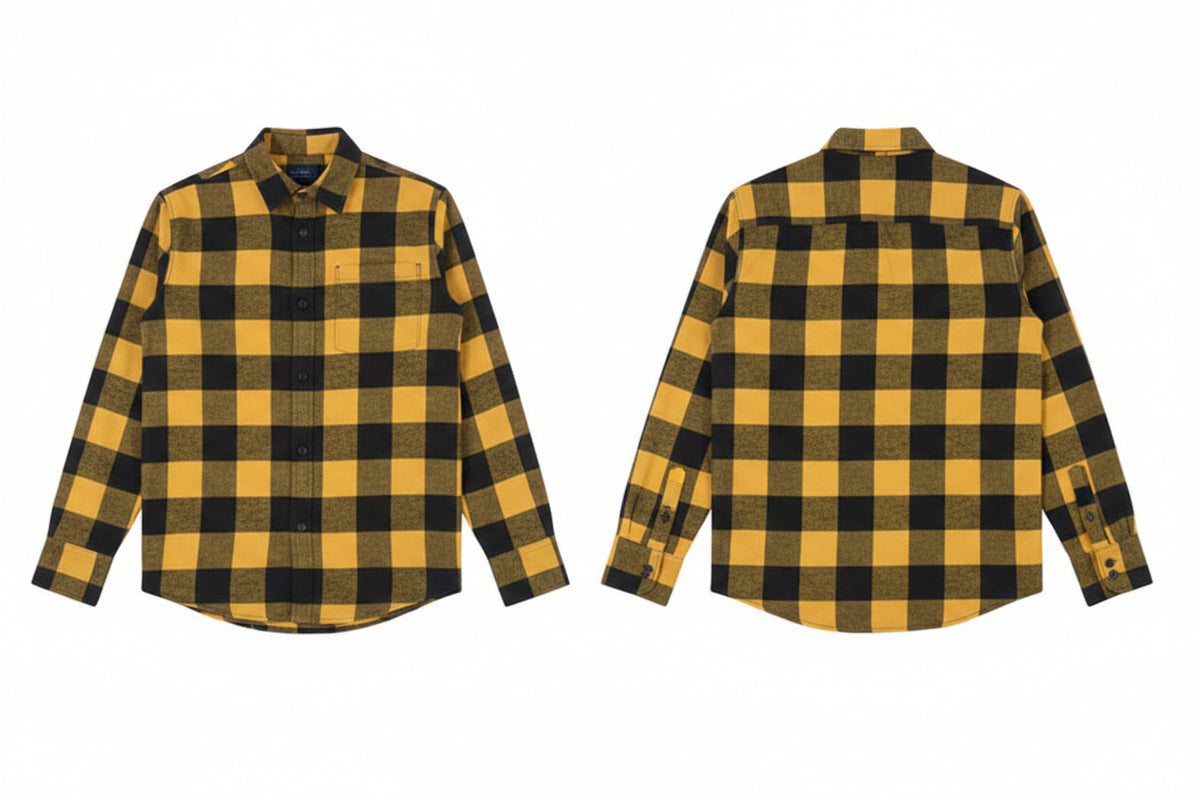 Long Sleve Flannel Shirt - Cali Clear