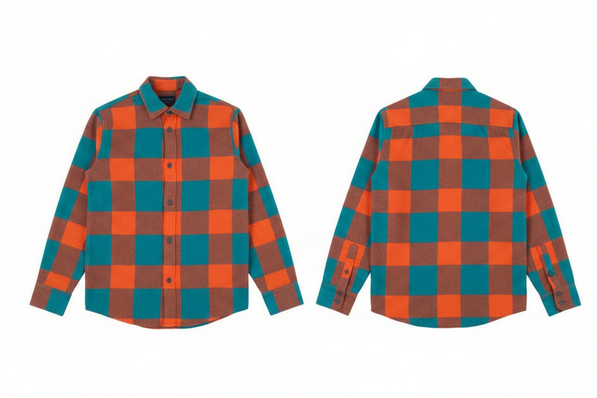 Long Sleve Flannel Shirt - Cali Clear