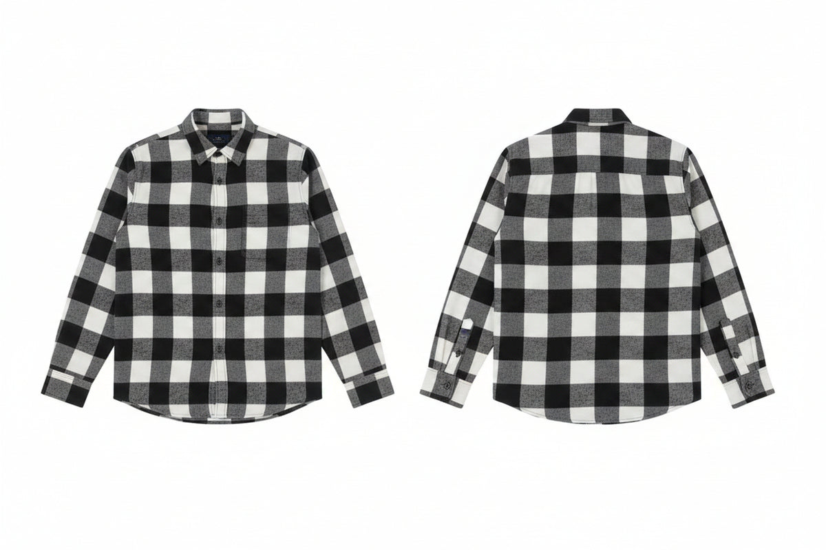 Long Sleve Flannel Shirt - Cali Clear