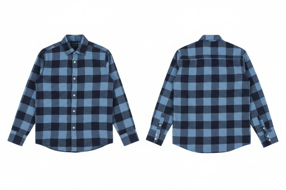 Long Sleve Flannel Shirt - Cali Clear