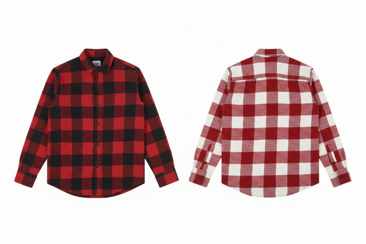 Long Sleve Flannel Shirt - Cali Clear