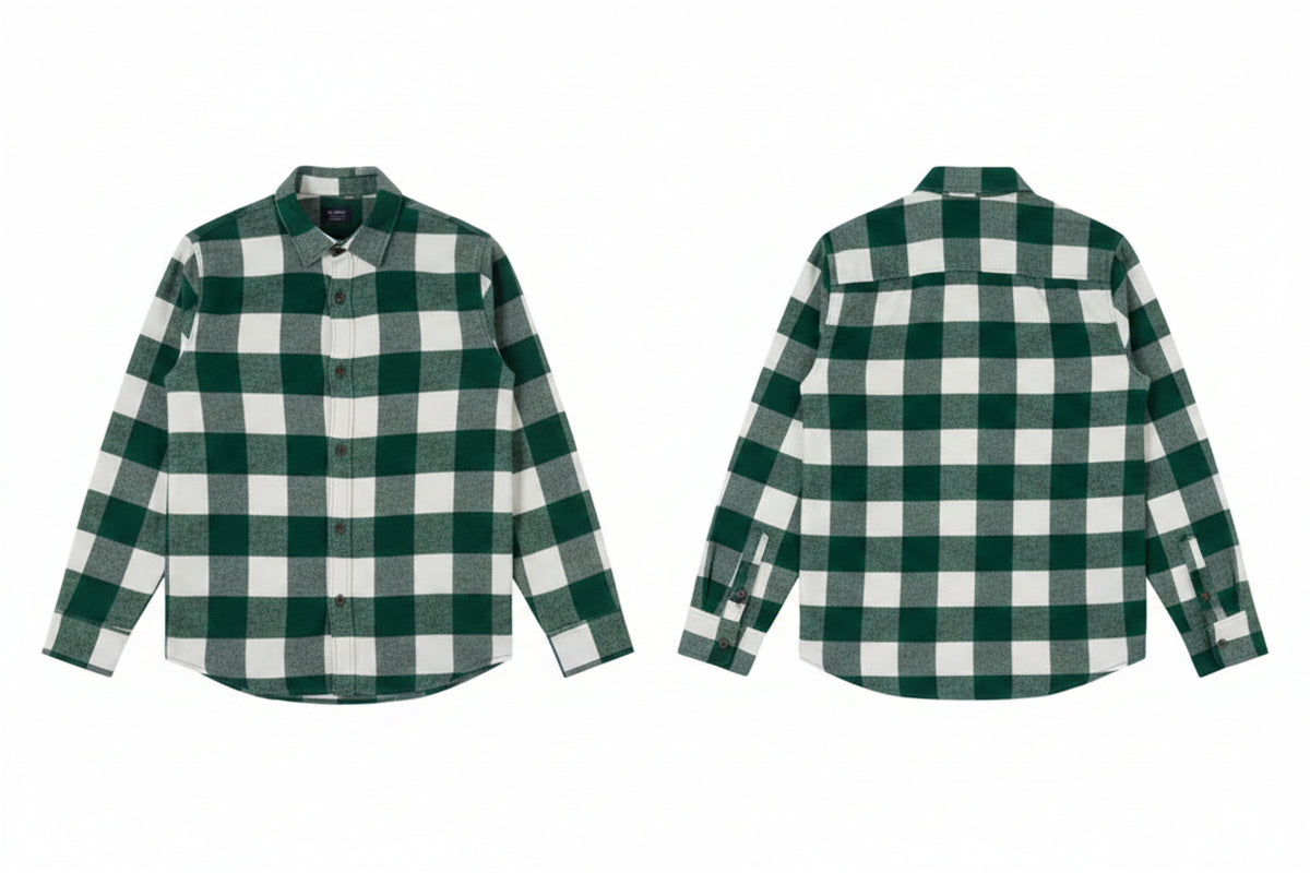 Long Sleve Flannel Shirt - Cali Clear