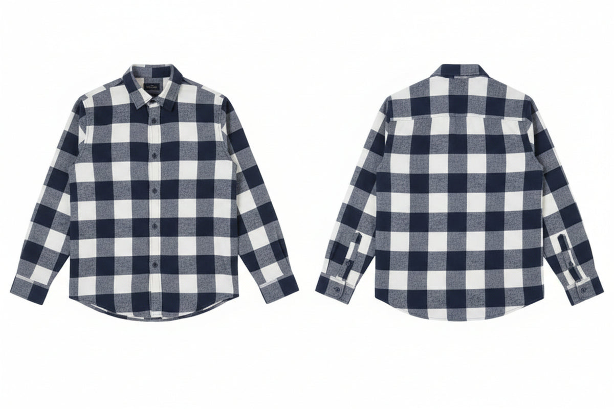 Long Sleve Flannel Shirt - Cali Clear