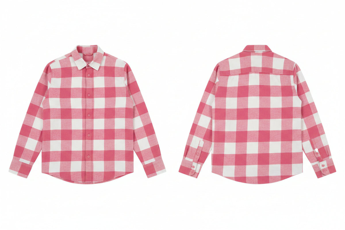 Long Sleve Flannel Shirt - Cali Clear