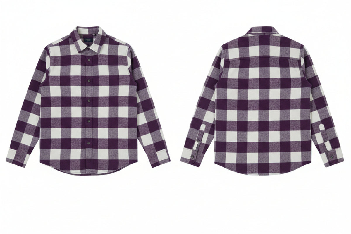 Long Sleve Flannel Shirt - Cali Clear